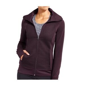 Athleta Womens Stretch &‎ Release Athletic Jacket Sz M Purple Wicking Breathable